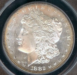 US Coins - 1882s Morgan Dollar ANACS MS64