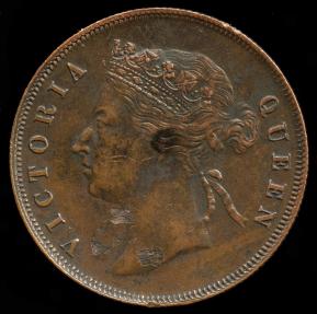 World Coins - 1897 Straits Settlements 1 Cent XF