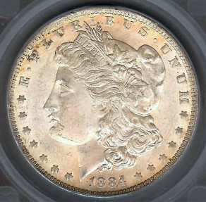 US Coins - 1884o Morgan Dollar SEGS MS63