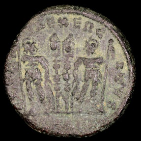 Ancient Coins - Constantius II Ae4 - GLORIA EXERCITVS - Antioch Mint