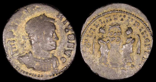 Ancient Coins - Licinius I Ae3 - VICTORIAE LAETAE PRINC PERP - Siscia Mint