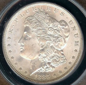 US Coins - 1885o Morgan Dollar ANACS MS63