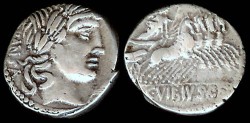 Ancient Coins - C. Vibius C.f. Pansa Denarius (90 BC)