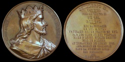 World Coins - 1840 France - Childeric II, King of Austrasia, of Neustria, of Burgundy and the Franks (662 - 675) by Armand-Auguste Caqué for the "Kings of France Series" #14