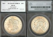 Us Coins - 1921 Morgan Dollar ("So-Called" Zerbe Die) SEGS MS62