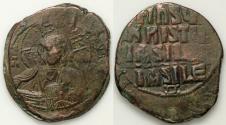 Ancient Coins - Basil II & Constantine VIII Ae Follis - Anonymous Mint