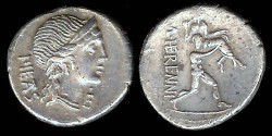 Ancient Coins - M. Herennius Denarius (108-107 BC)