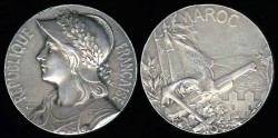 World Coins - 1909 France – Medaille du Maroc 
