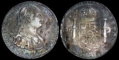 World Coins - 1803 PJ-PTS Bolivia 8 Reales AU