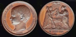 World Coins - 1856 France - Napoleon Eugene Baptism Medal by Alfred Borrel