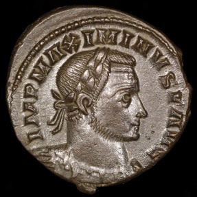 Ancient Coins - Maximinus II Follis - GENIO POP ROM - London Mint