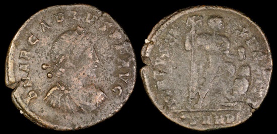 Ancient Coins - Arcadius Ae3 - VIRTVS EXERCITI - Cyzicus Mint 