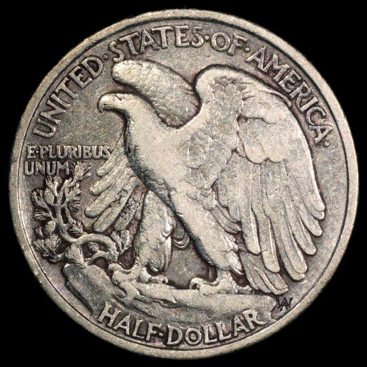 1917 P Walking Liberty Half Dollar VF 50 Cents