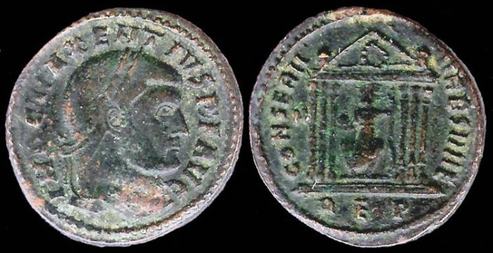 Ancient Coins - Maxentius Follis - CONSERV VRB SVAE - Rome Mint