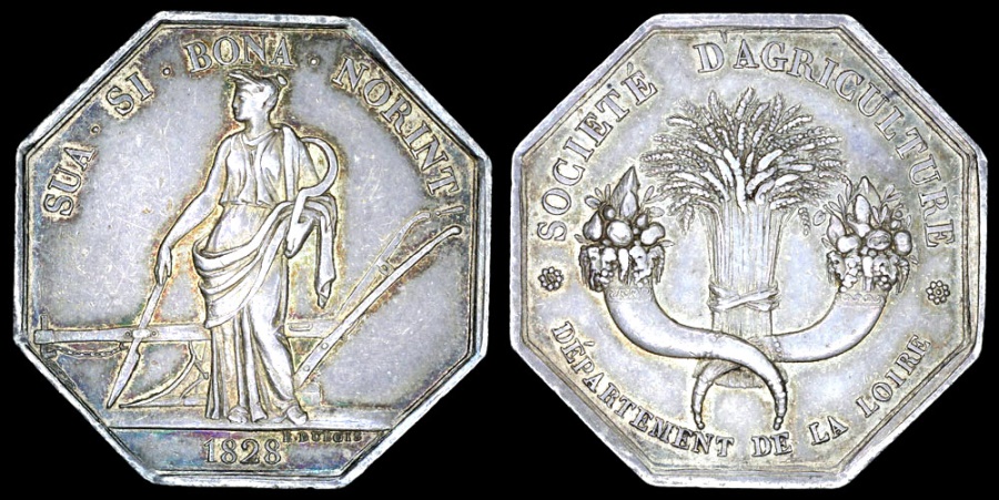 World Coins - 1828 France - Jeton - Society Of Agriculture for the Loire by Alphie Dubois