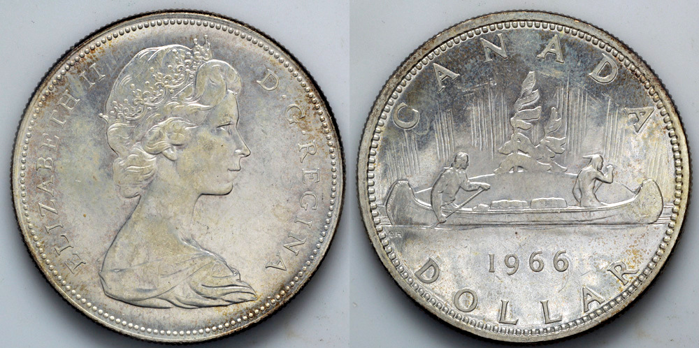 1966 Canada 1 Dollar - Elizabeth II - Voyageur - Proof Like