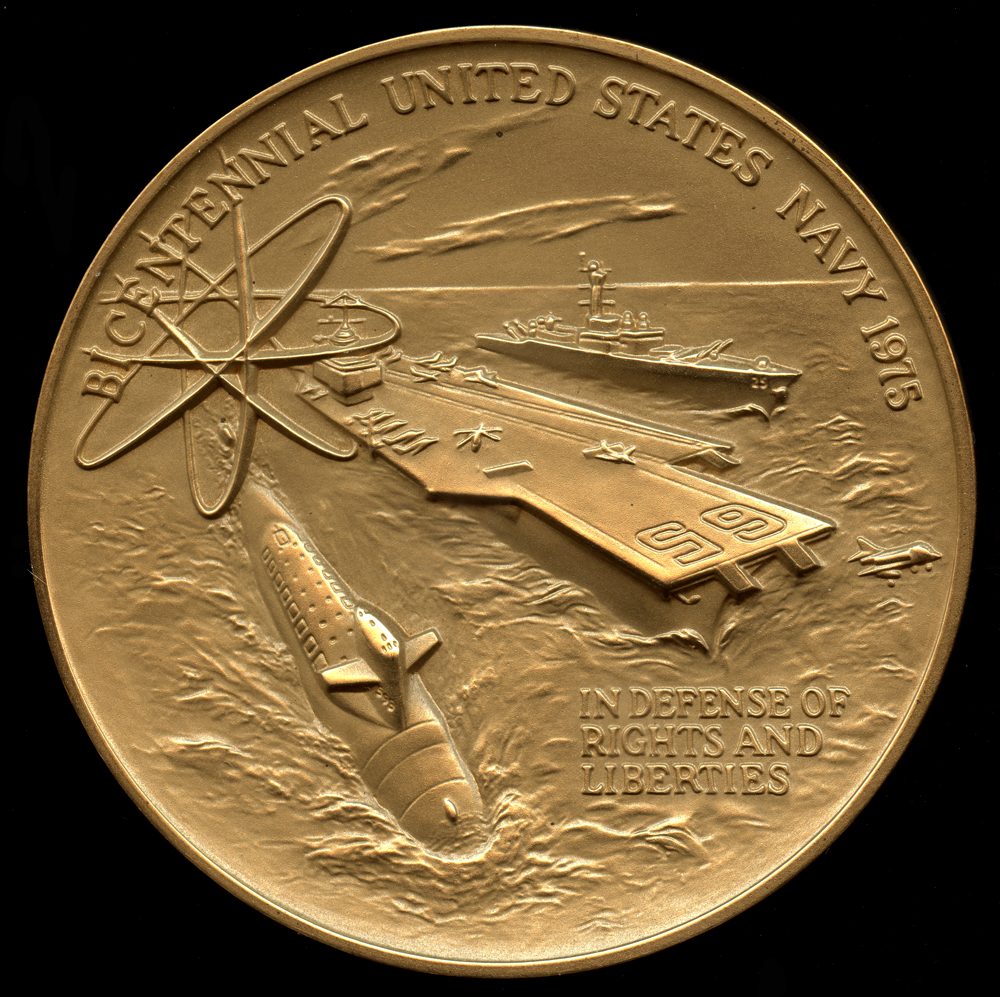 1975 United States - U.S. Navy 1775 Bicentennial Medal designed by