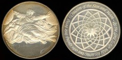 World Coins - 1975 Italy – Creation of the Sun and Moon by Guerrino Mattia Monassi for the Franklin Mint - Proof Silver (Only 19,412 Pieces Were Struck)
