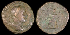 Ancient Coins - Gordian III Sestertius - FORTVNA REDVX - Rome Mint