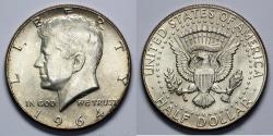 Us Coins - 1964 P Kennedy Half Dollar - BU Silver
