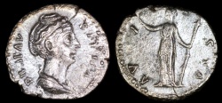 Ancient Coins - Faustina I Ar Denarius - AVGVSTA - Rome Mint 