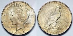 Us Coins - 1923 P Peace Dollar - UNC - Silver