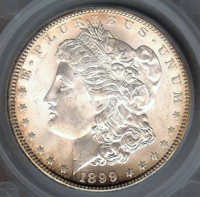 US Coins - 1899o Morgan Dollar SEGS MS63