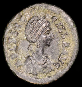 Ancient Coins - Aelia Flaccilla Ae4 - SALVS REIPVBLICAE - Heraclea Mint 