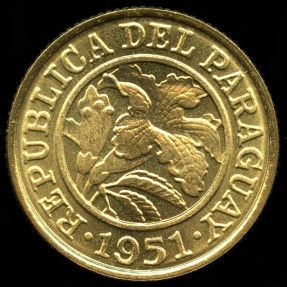World Coins - 1951 Paraguay 25 Centimos BU