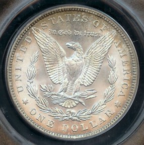 US Coins - 1887 Morgan Dollar ANACS MS62