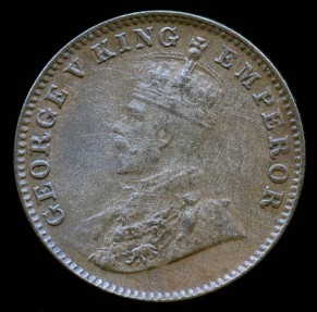 World Coins - 1936 B India (British) 1/4 Anna AU