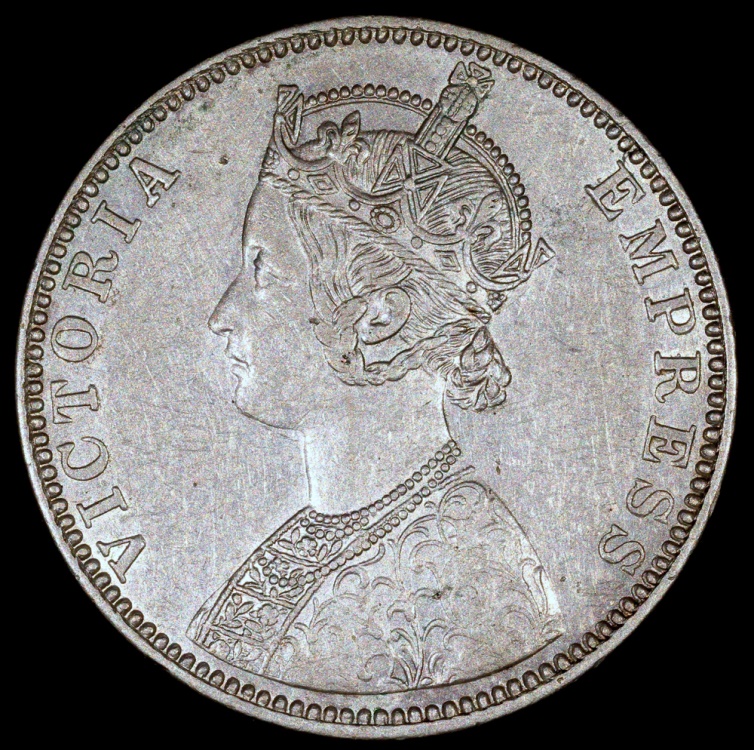 1890 B India (British) 1 Rupee - Queen Victoria - AU Silver | Asian and ...