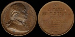 World Coins - 1822 France -  Jean Francois De La Harpe by Louis-Michel Petit 