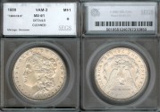 Us Coins - 1889 Morgan Dollar - VAM 3 - SEGS MS61