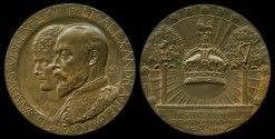 World Coins - 1902 Great Britain - King Edward VII & Queen Alexandra Coronation Medal