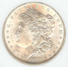 US Coins - 1888 Morgan Dollar NGC MS64