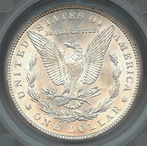 US Coins - 1890 Morgan Dollar SEGS MS62
