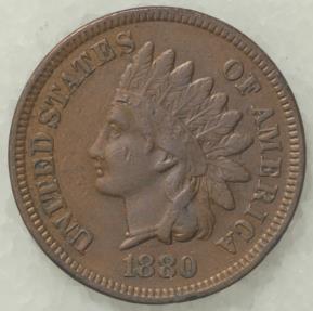 1880 Indian Head Cent - XF | Small Cents