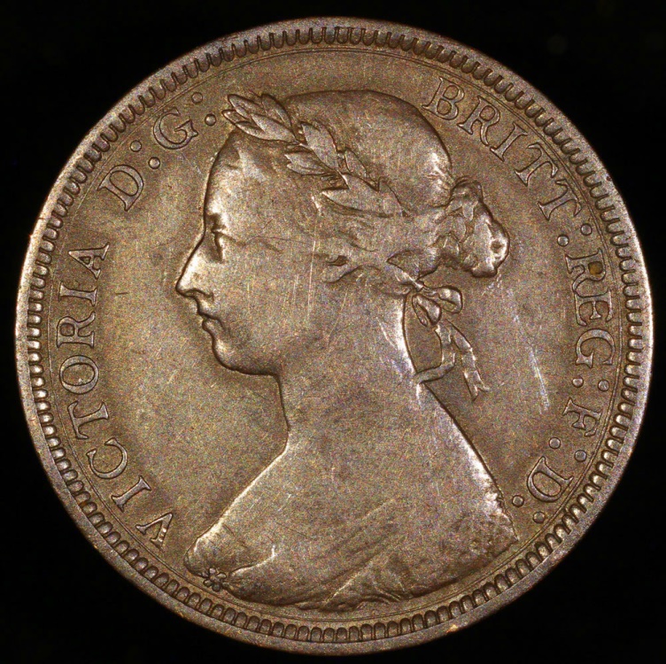 1887 Great Britain 1/2 Penny - Victoria - VF | European Coins