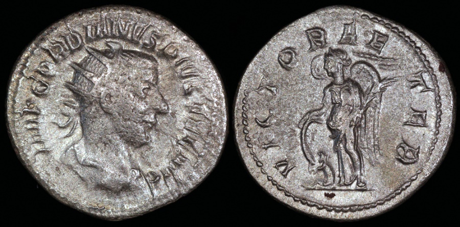 Ancient Coins - Gordian III Antoninianus - VICTOR AETER - Rome Mint 
