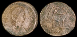 Ancient Coins - Aelia Flaccilla Ae2 - SALVS REIPVBLICAE - Constantinople Mint 
