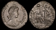 Ancient Coins - Arcadius Ae4 - VIRTVS EXERCITI - Alexandria Mint 
