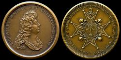 World Coins - 1693 France – Louis XIV – Creation of the Military Order of St. Louis by Jean Mauger and Hupiere 