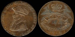 World Coins - 1795 GB - Hampshire Emsworth Halfpenny Condor Token