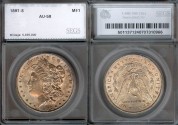 Us Coins - 1897s Morgan Dollar SEGS AU58
