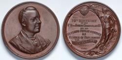 World Coins - 1906 Great Britain – Birmingham – Joseph Chamberlain (Member of Parliament) 70th Birthday and Public Service Medal by J. L. Restall