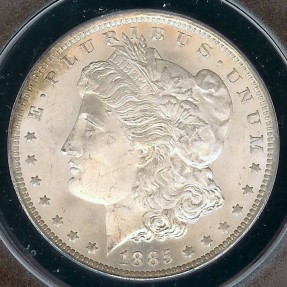US Coins - 1885o Morgan Dollar ANACS MS64