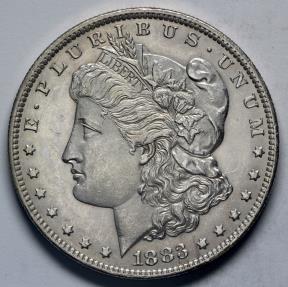 US Coins - 1883 O Morgan Dollar - UNC - Silver