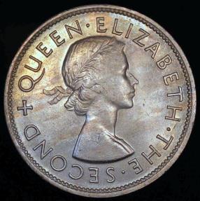 1953 New Zealand 1 Crown - Elizabeth II Coronation - BU
