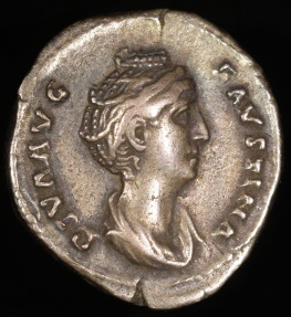 Ancient Coins - Faustina I Denarius - CONCORDIAE - Rome Mint